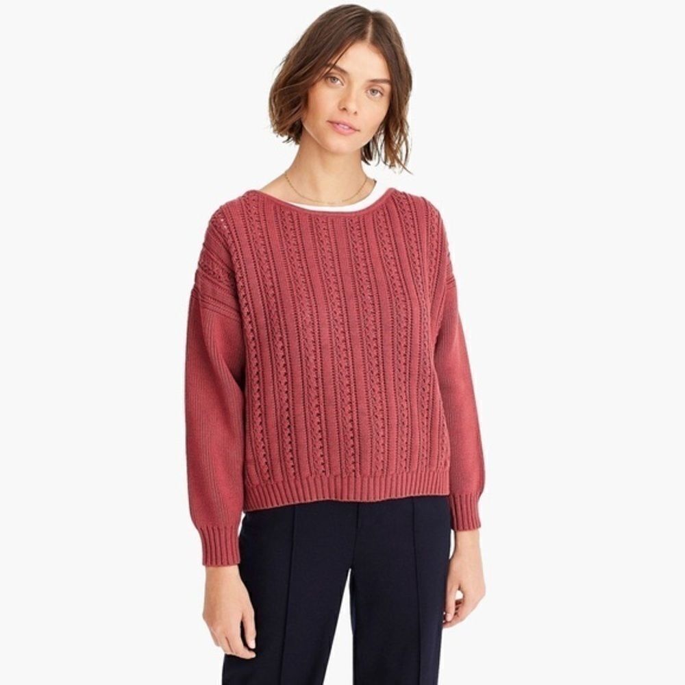 Point Sur Boxy Pointelle Sweater - Picture 6 of 7